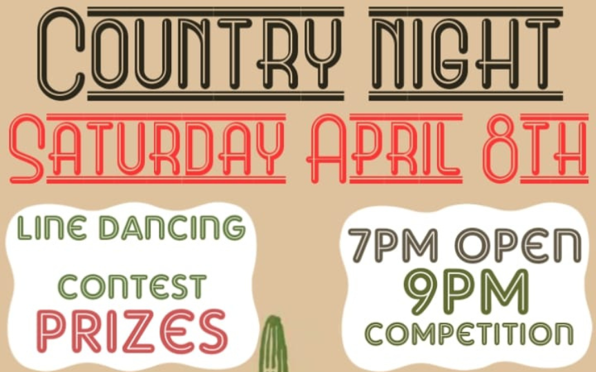 Country Night and line dancing competition at the Army, Navy, Air Force Veteran's Club